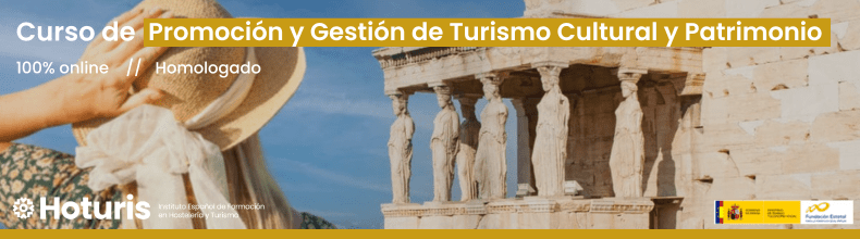 Banner del Curso de Promoción y Gestión de Turismo Cultural y Patrimonio de Hoturis