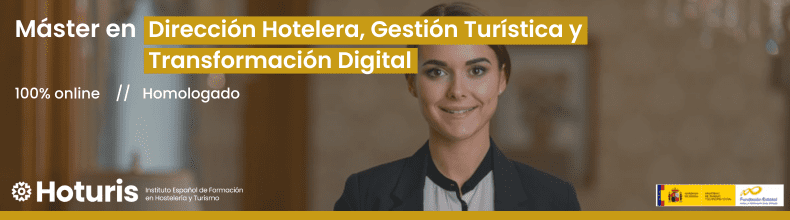 Banner de Hoturis para el Máster en Gestión de Perfiles directivos que demanda el turismo.